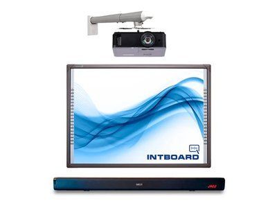 Комплект для НУШ: інтерактивна дошка INTBOARD UT-TBI82S + короткофокусний проєктор + акустична система + доставка та монтаж 13082026 фото